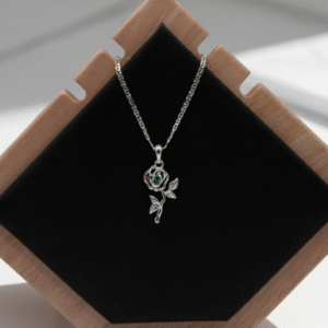 Topitos Flor de Vida con esmeralda natural